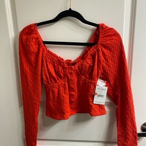 NWT Free People Ladybug Long Sleeve Top - Size S